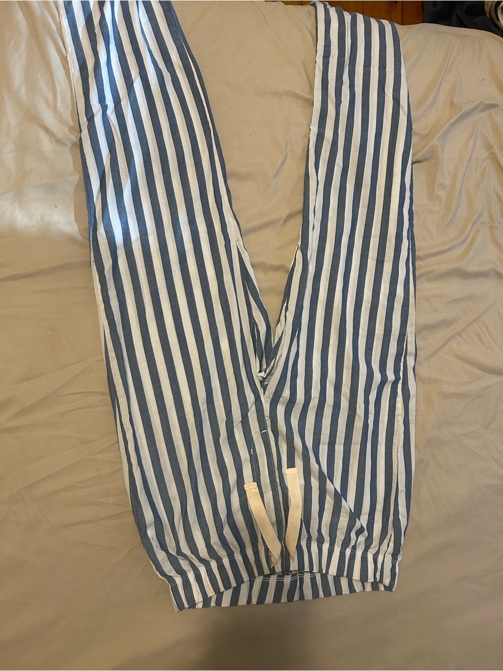 Old Navy Blue and White Striped Track Pants
